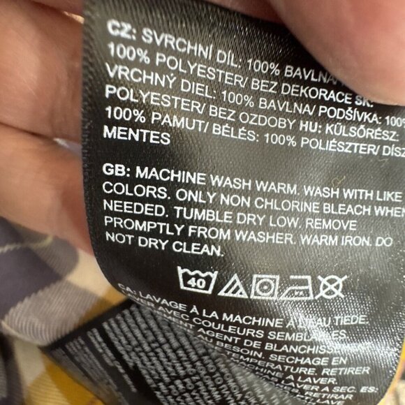 The North Face Men's L Arroyo LS Flannel Button Shirt Organic Gold Plaid NWT - Picture 13 of 15